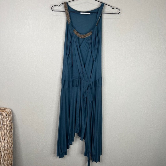 Maje Women Stunning Ruby Dress Sleeveless Scoop Neck Navy Blue Size 3 - Picture 1 of 11